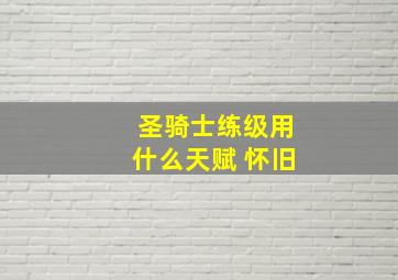 圣骑士练级用什么天赋 怀旧